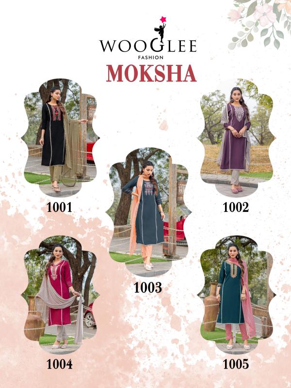 Wooglee Moksha Viscose Silk Kurti Bottom With Dupatta Collection