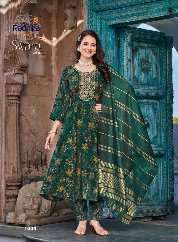 Radhika Swara Vol 1 Rayon Printed Anarkali Readymade Collection