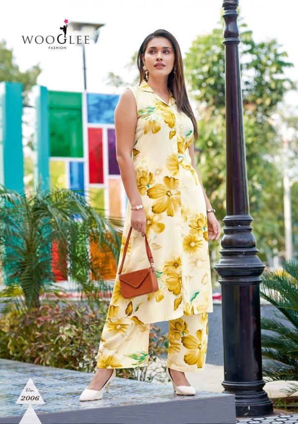 Wooglee Samiksha Rayon Print Kurti With Bottom Collection