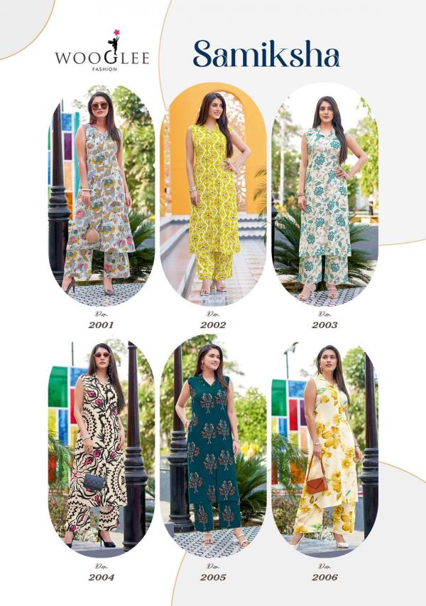 Wooglee Samiksha Rayon Print Kurti With Bottom Collection