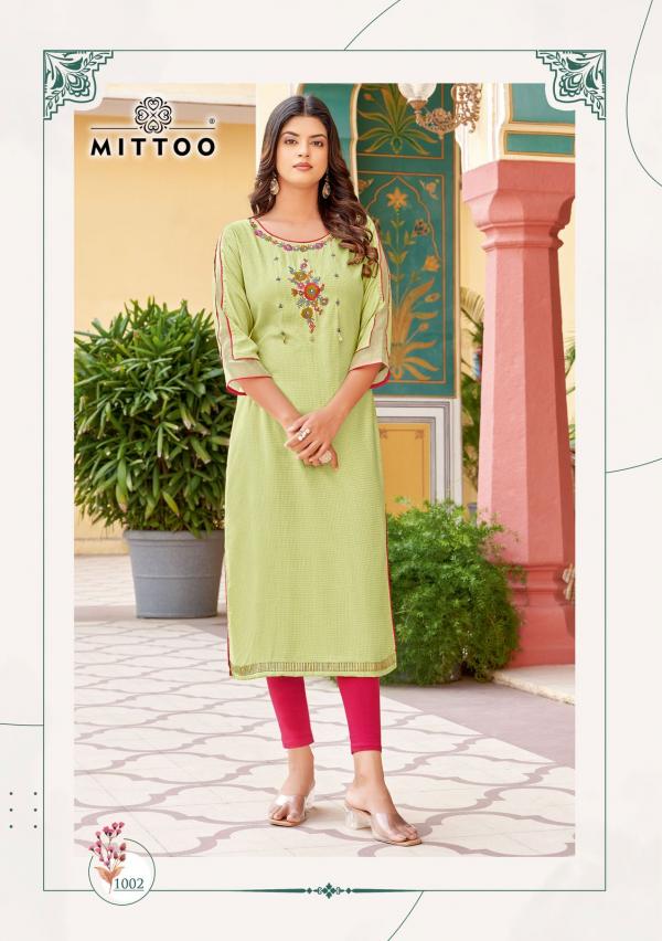 Mittoo Kalista Rayon Casual Wear Kurti Collection