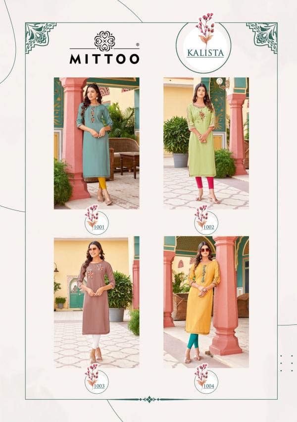 Mittoo Kalista Rayon Casual Wear Kurti Collection