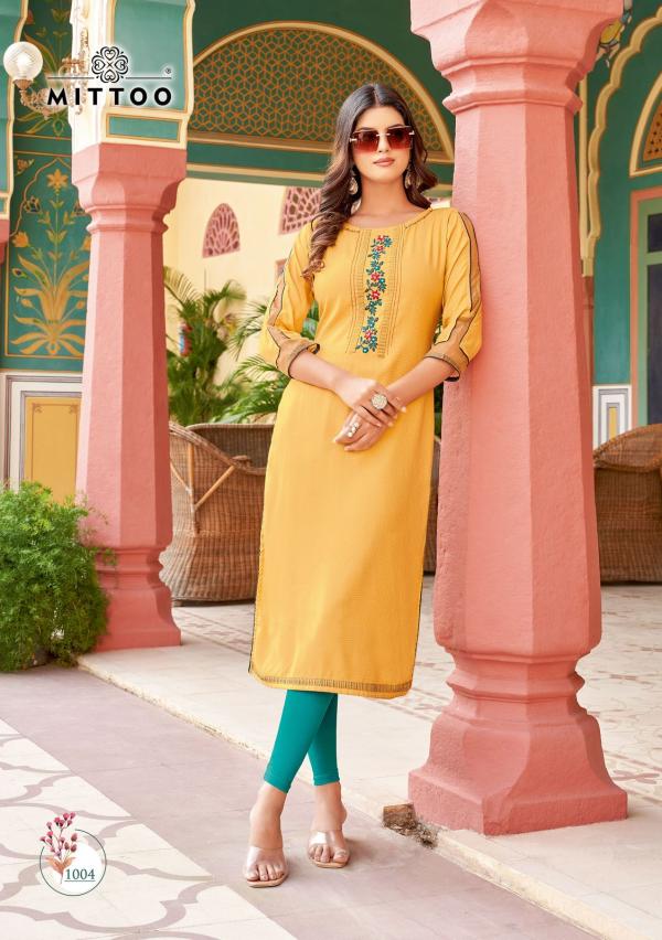 Mittoo Kalista Rayon Casual Wear Kurti Collection