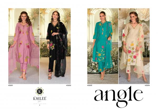 Kailee Angle Viscose Top Bottom With Dupatta Collection