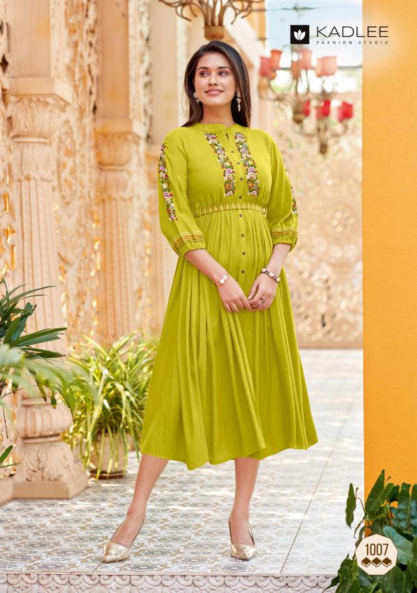 Kadlee Aashmin Vol 2 Wrinkle Rayon Kurti Collection