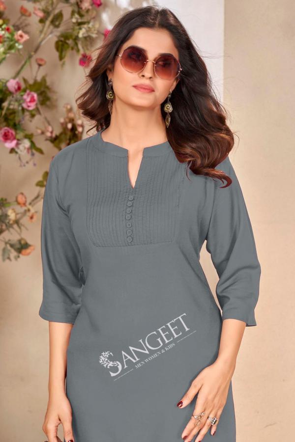 Sangeet Pintex Color 1 Rayon Short Kurti Collection