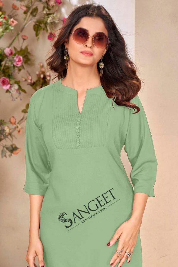 Sangeet Pintex Color 1 Rayon Short Kurti Collection