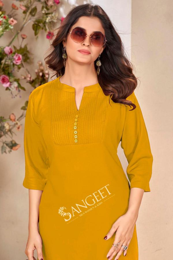 Sangeet Pintex Color 1 Rayon Short Kurti Collection