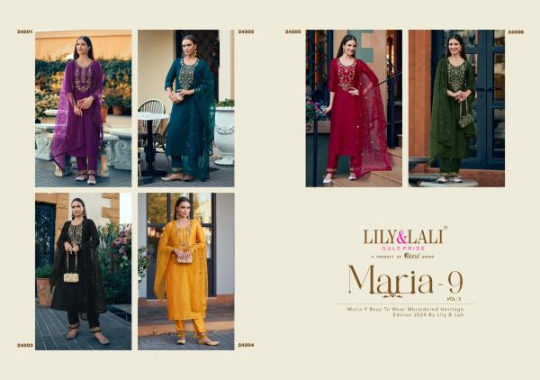 Lily And Lali Maria 9 Vol 5 Vichitra Silk Kurti Bottom With Dupatta