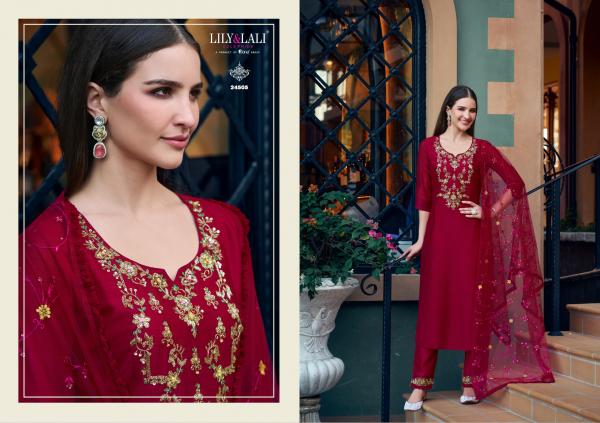 Lily And Lali Maria 9 Vol 5 Vichitra Silk Kurti Bottom With Dupatta