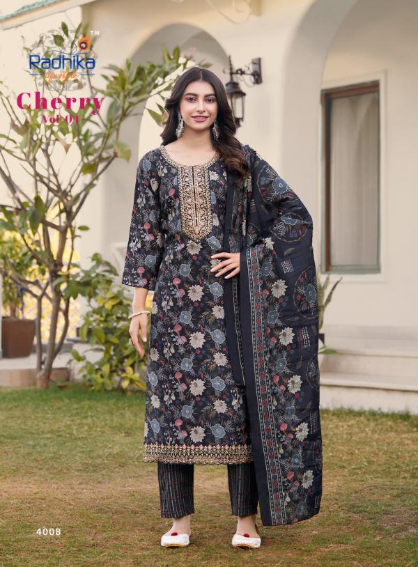 Radhika Cherry Vol 4 Modal Discharge Printed Kurti Bottom With Dupatta