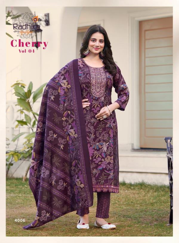 Radhika Cherry Vol 4 Modal Discharge Printed Kurti Bottom With Dupatta