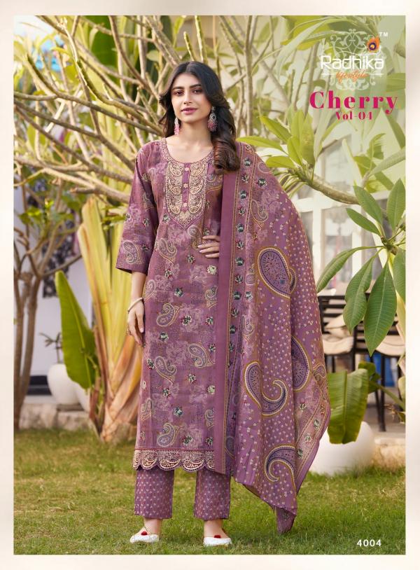 Radhika Cherry Vol 4 Modal Discharge Printed Kurti Bottom With Dupatta