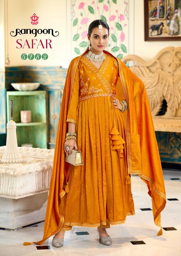 Rangoon Safar Silk Embroidered Anarkali Style Ready Made Collection