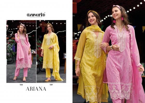 Zaveri Ariana Soft Organza Embroidered Ready Made Collection