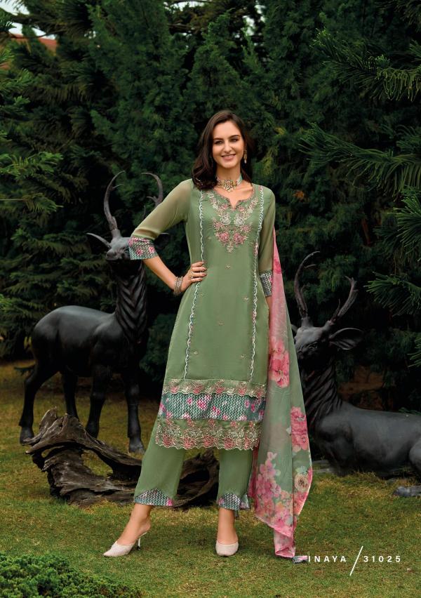 Lady Leela Inaya Vol 2 Organza Kurti Pant With Dupatta Collection