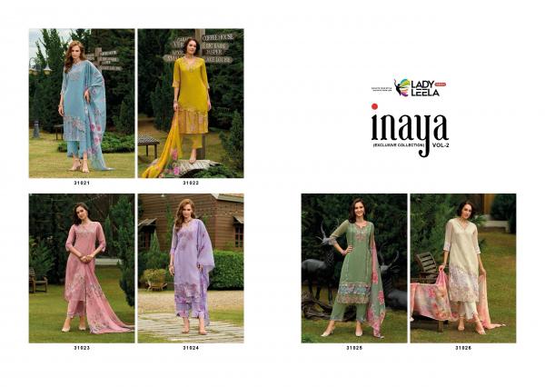 Lady Leela Inaya Vol 2 Organza Kurti Pant With Dupatta Collection