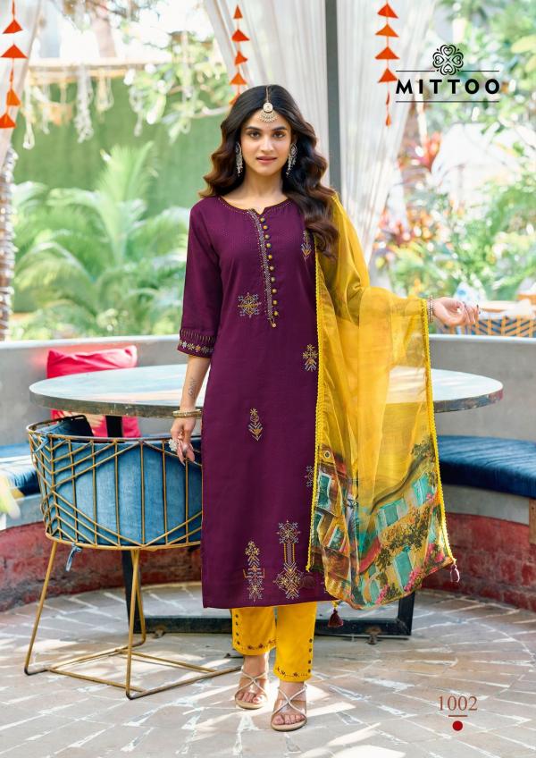 Mittoo Khoobsurat Viscose Weaving Top Bottom With Dupatta Collection