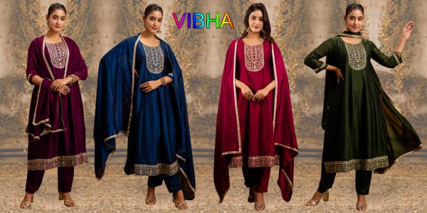 Vredevogel Vibha Vichitra Flair With Embroidered Kurti Bottom With Dupatta