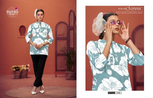 Radhika Crest Vol 1 Rayon Printed Short Top Collection