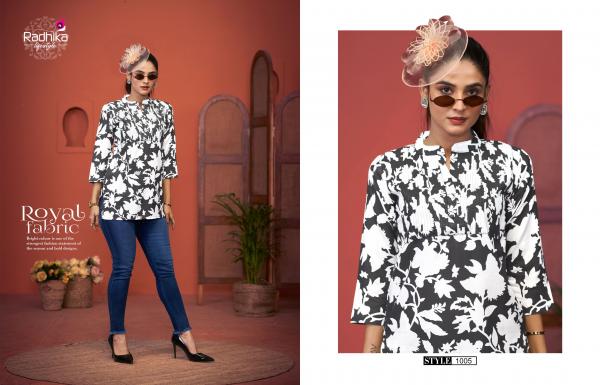 Radhika Crest Vol 1 Rayon Printed Short Top Collection