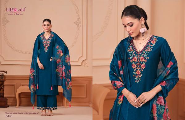 Lily And Lali Monalisa Vol 6 Viscose Kurti Bottom With Dupatta