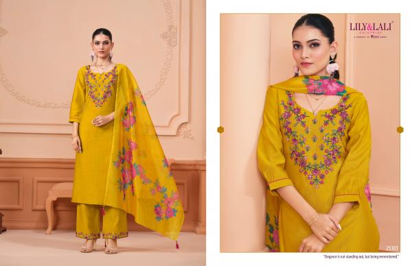 Lily And Lali Monalisa Vol 6 Viscose Kurti Bottom With Dupatta