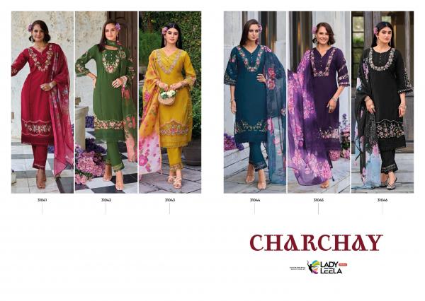 Lady Leela Charchay Viscose Kurti Pant With Dupatta Collection