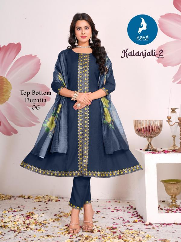 Kaya Kalanjali 2 Roman Silk Kurti Bottom With Dupatta Collection