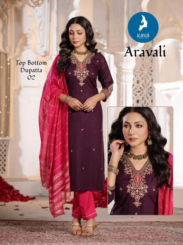 Kaya Aravali Rayon Kurti Bottom With Dupatta Collection