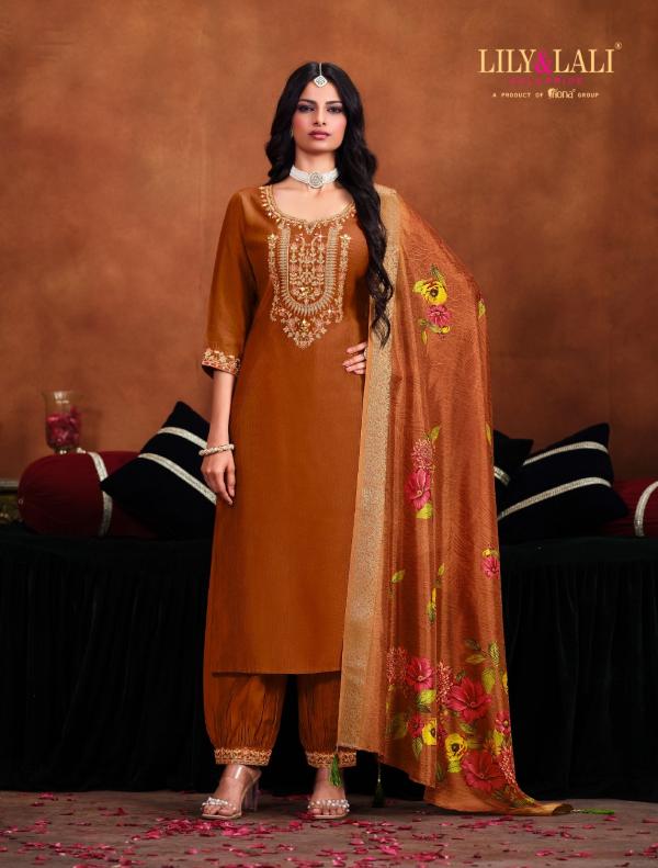 Lily And Lali Mirror 1 Viscose Kurti Bottom With Dupatta Collection