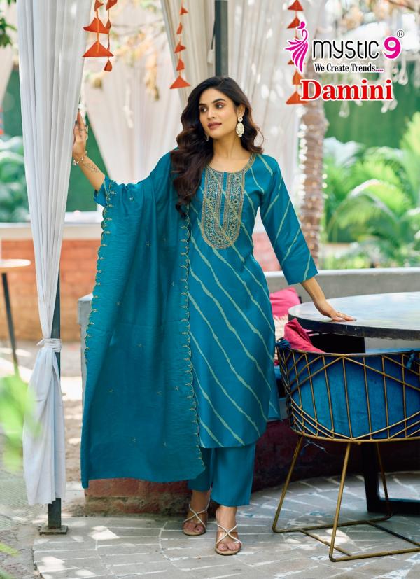 Mystic 9 Damini Vol 1 Premium Rayon Kurti Bottom With Dupatta