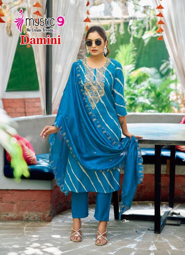 Mystic 9 Damini Vol 1 Premium Rayon Kurti Bottom With Dupatta