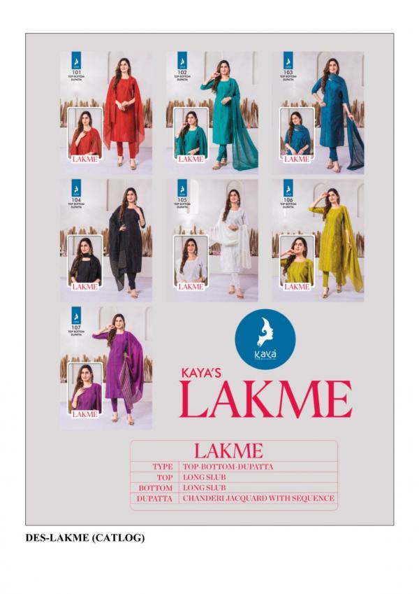 Kaya Lakme Long Slub Kurti Bottom With Dupatta Collection