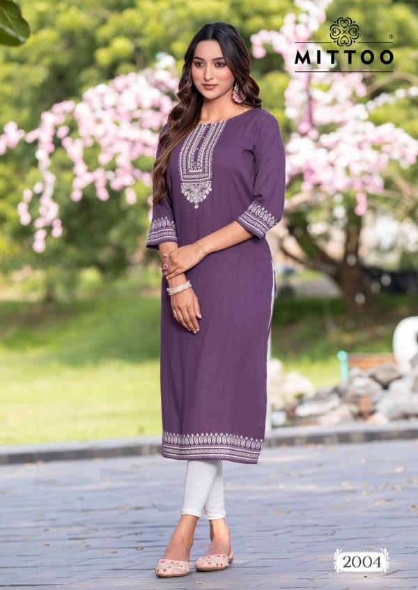 Mittoo Siyaa Viscose Weving Casual Wear Kurti Collection