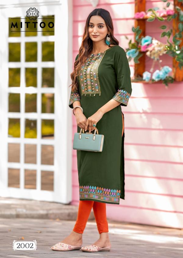 Mittoo Siyaa Viscose Weving Casual Wear Kurti Collection