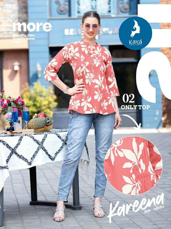 Kaya Kareena Cotton Flex Printed Short Top Collection