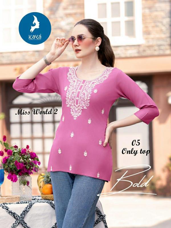 Kaya Miss World 2 Rayon Western Short Top Collection