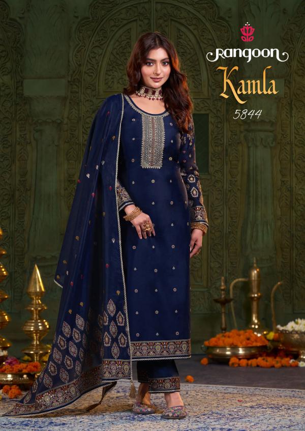 Rangoon Kamla Jacquard Khatli Handwork Kurti Bottom With Dupatta