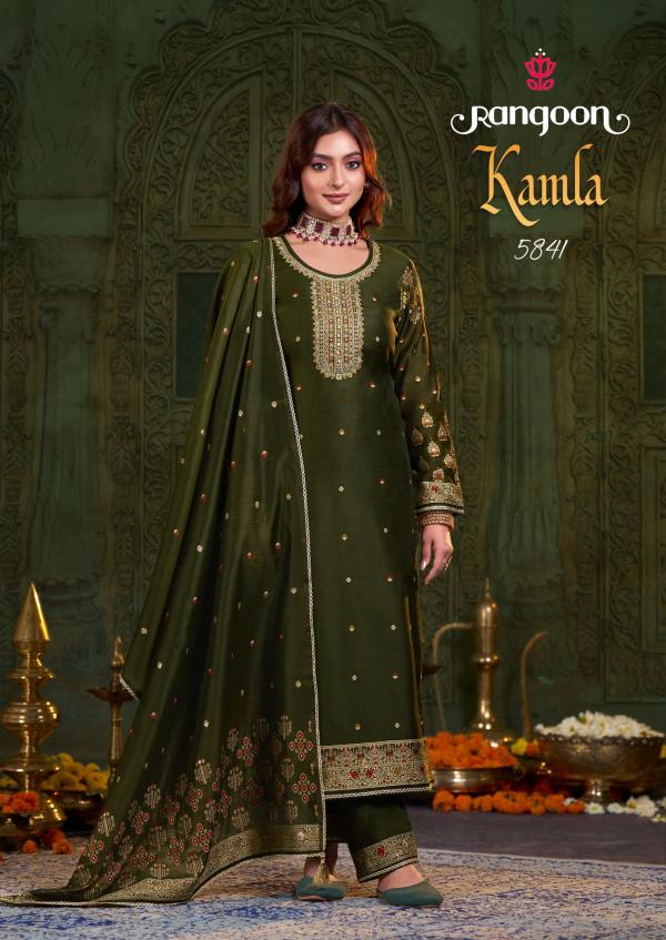 Rangoon Kamla Jacquard Khatli Handwork Kurti Bottom With Dupatta