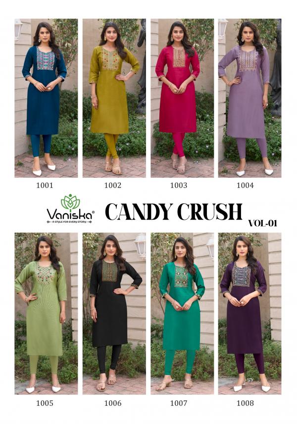 Vaniska Candy Crush Vol 1 Vichitra Shimmer Kurti Collection