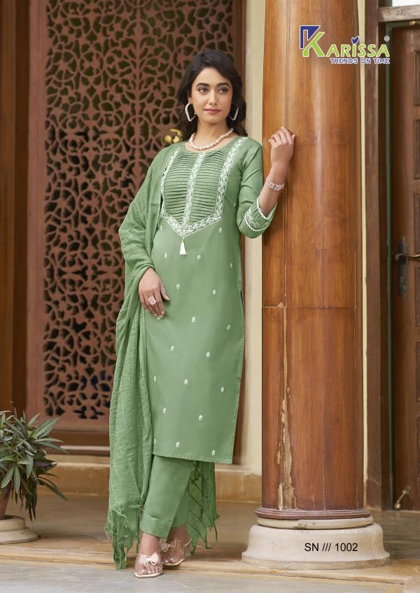 Karissa Samaira Cotton With Thread Work Kurti Bottom With Dupatta