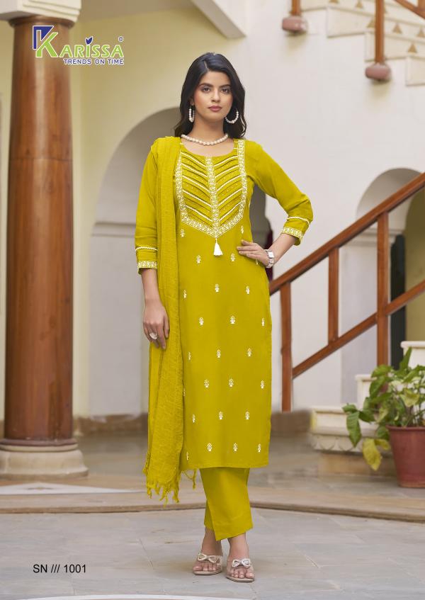 Karissa Samaira Cotton With Thread Work Kurti Bottom With Dupatta