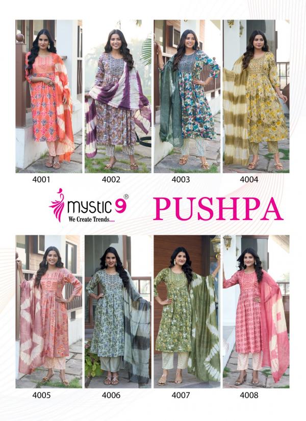 Mystic 9 Pushpa Vol 4 Rayon Kurti Bottom With Dupatta Collection