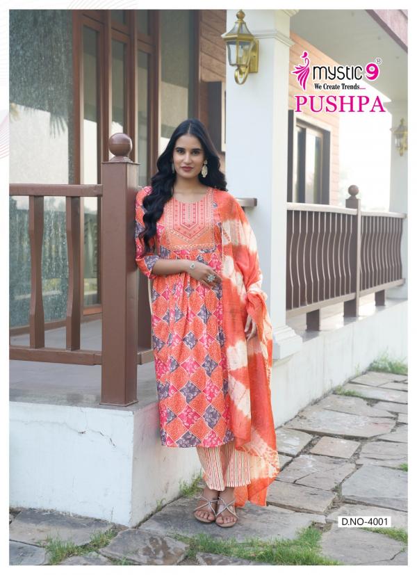 Mystic 9 Pushpa Vol 4 Rayon Kurti Bottom With Dupatta Collection