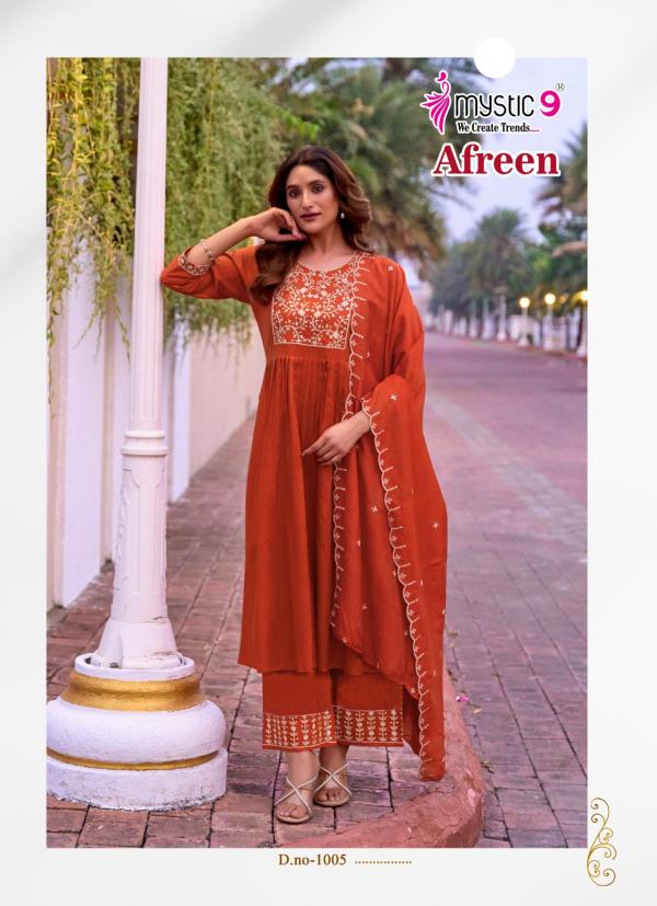 Mystic 9 Afreen Vol 1 Italian Viscose Kurti Bottom With Dupatta Collection