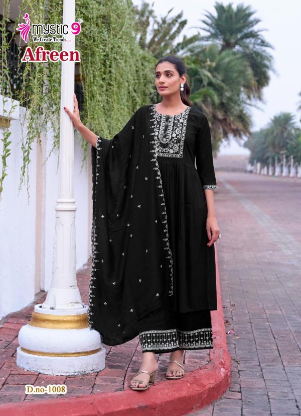 Mystic 9 Afreen Vol 1 Italian Viscose Kurti Bottom With Dupatta Collection