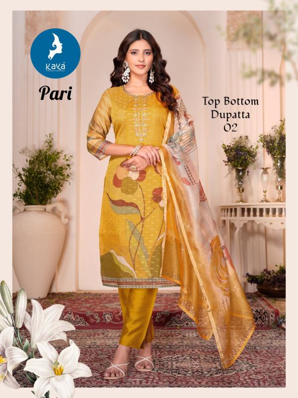 Kaya Pari Fancy Kurti Bottom With Dupatta Collection