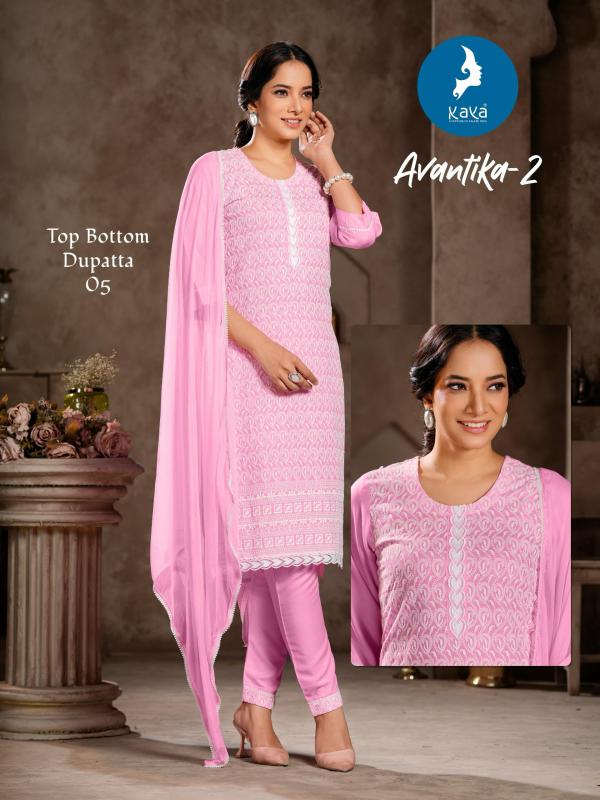 Kaya Avantika 2 Rayon Kurti Pant With Dupatta Collection