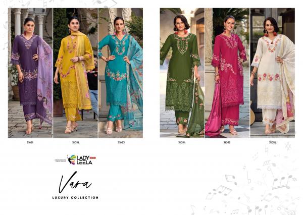 Lady Leela Vara Viscose Embroidered Kurti Pant With Dupatta Collection